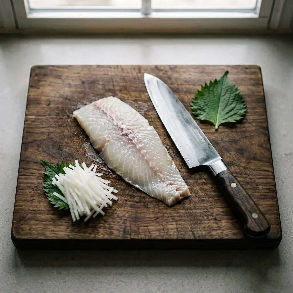 Сашими из лосося — шаг 1