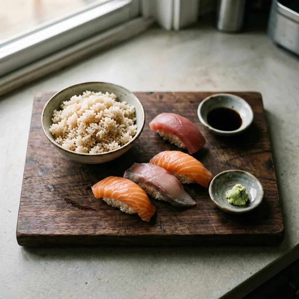 Нигири с морским гребешком и солью — шаг 1