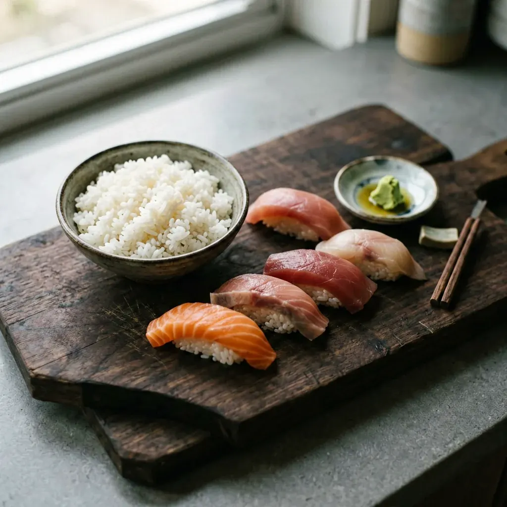 Нигири с обжаренным угрём — шаг 1