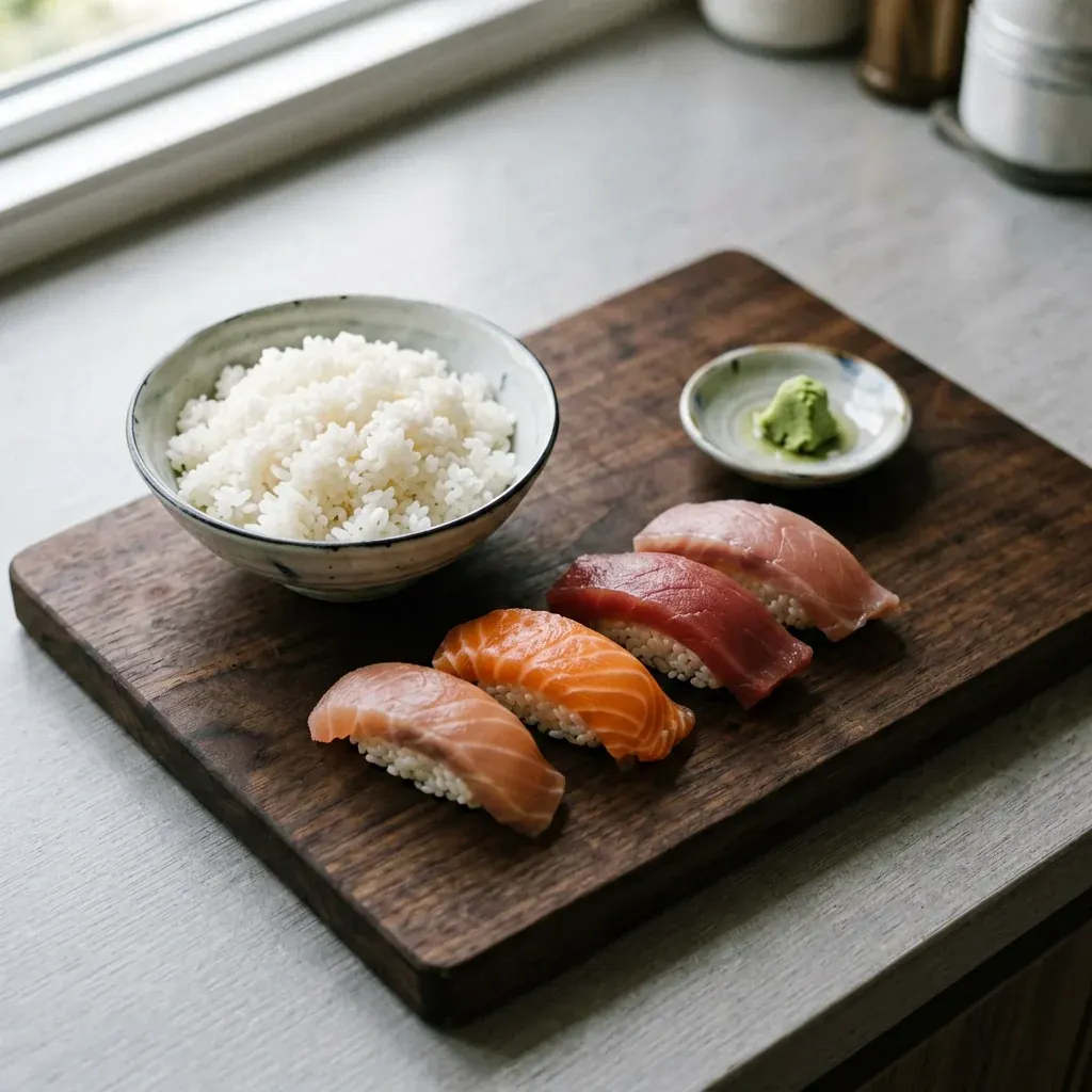 Нигири с морским окунем — шаг 1