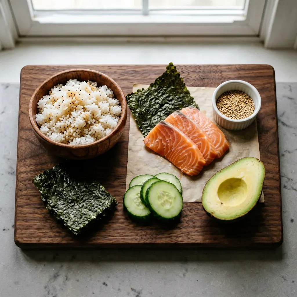 Дракон с угрём и авокадо — шаг 1