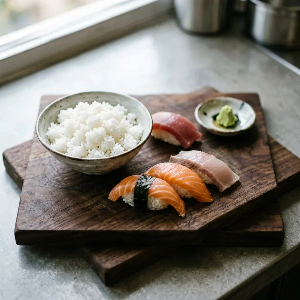 Нигири с осьминогом — шаг 1