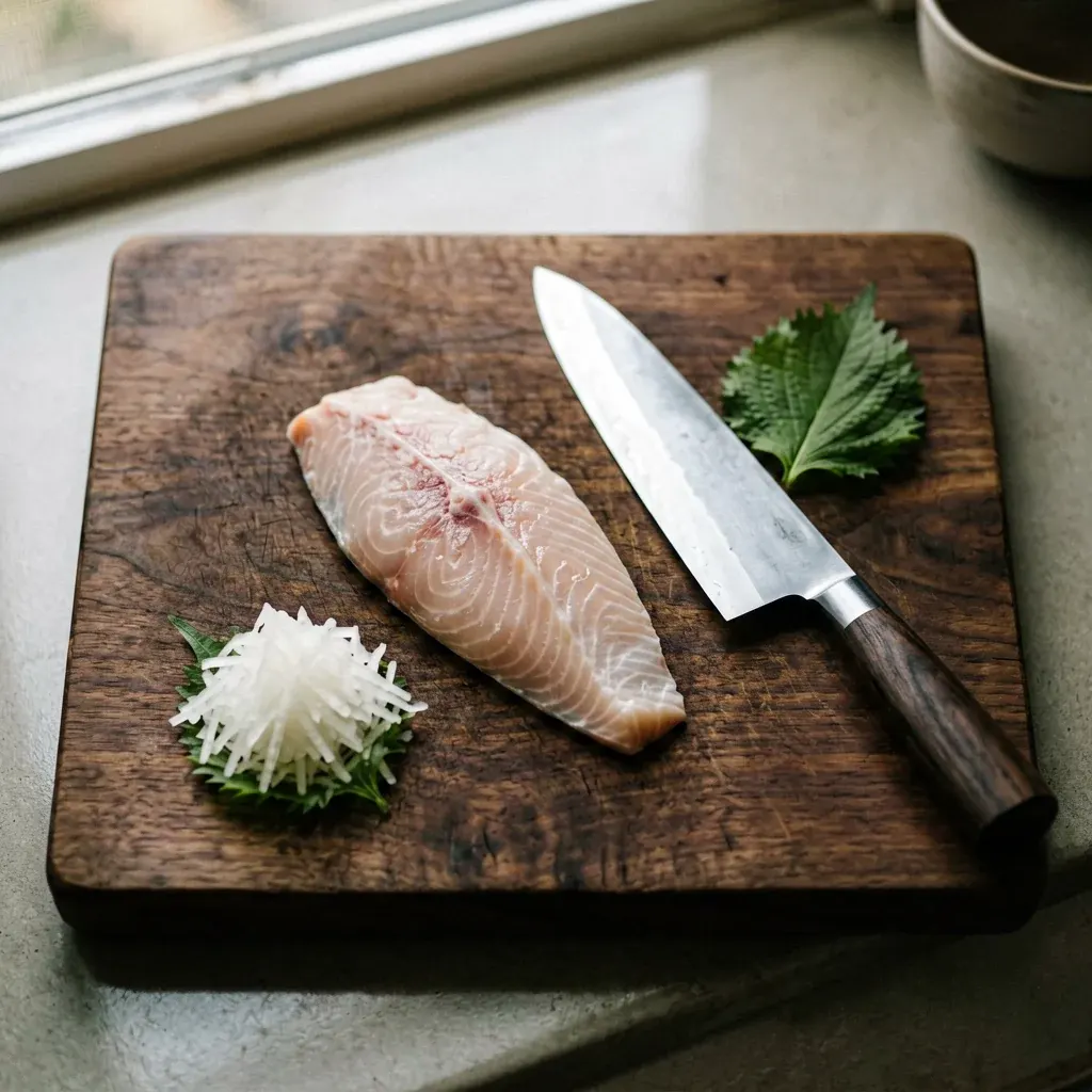 Сашими из тунца — шаг 1