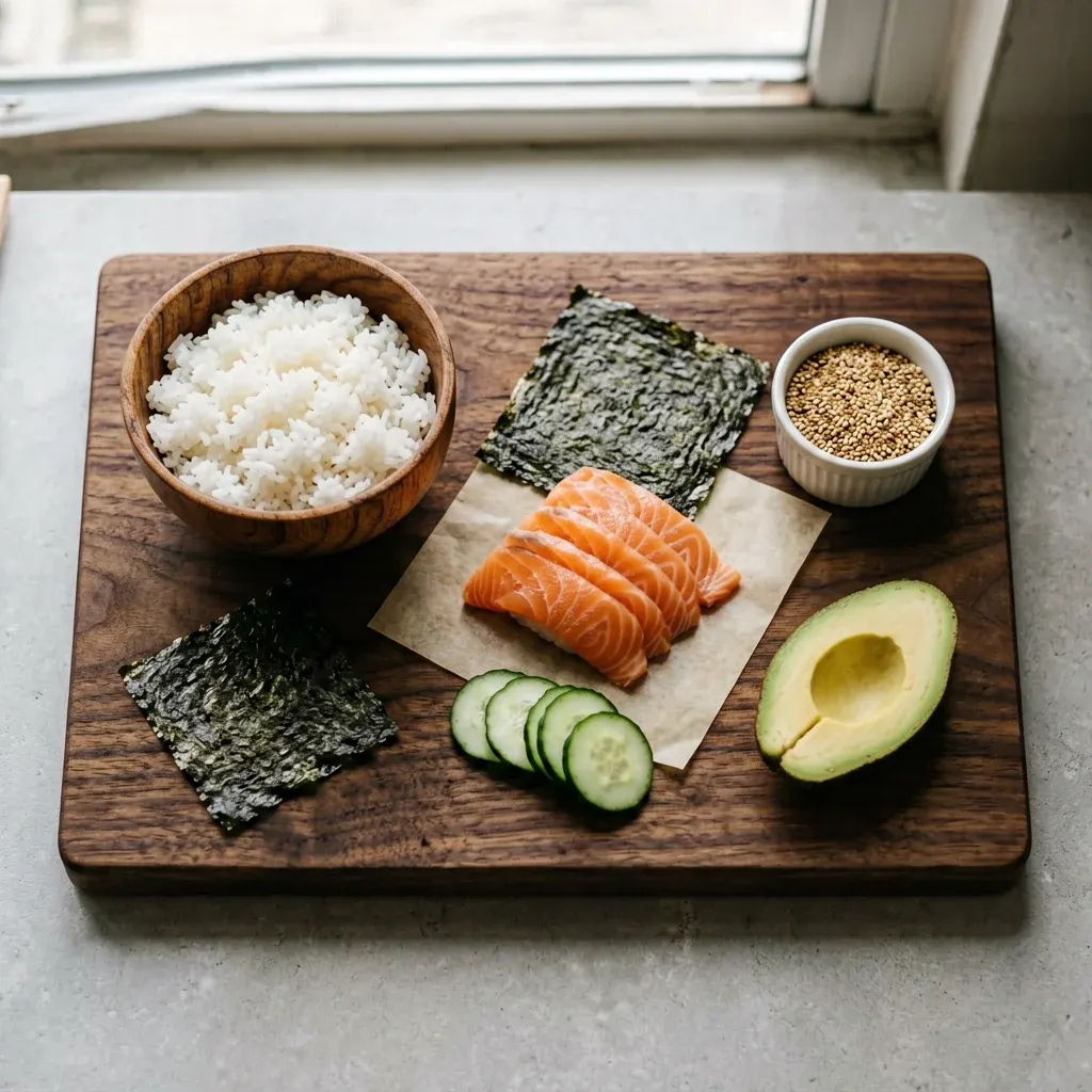 Темпура с лососем и сливочным сыром — шаг 1