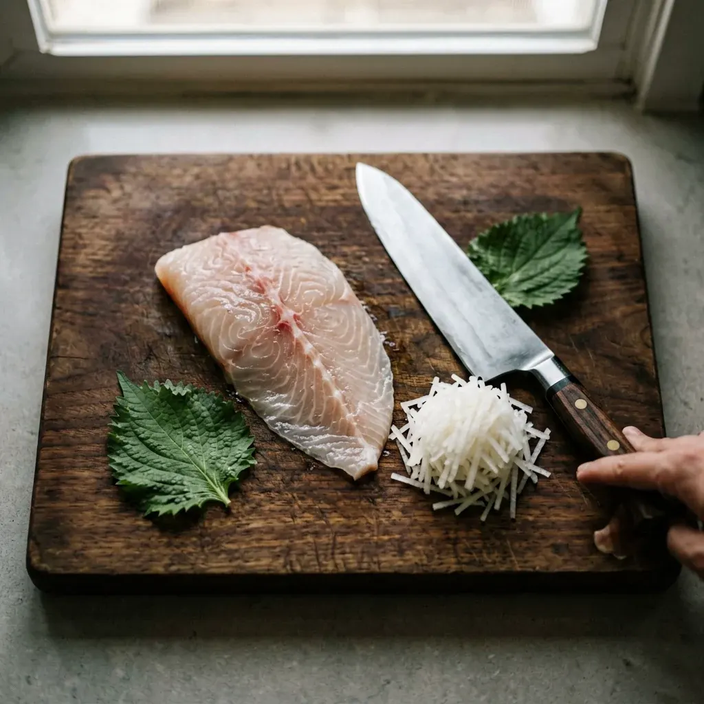 Сашими тюторо из жирного тунца — шаг 1