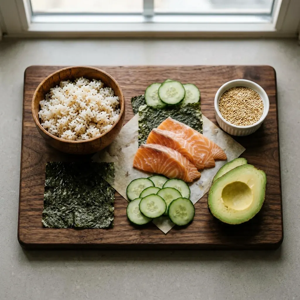 Каппа-маки с огурцом — шаг 1