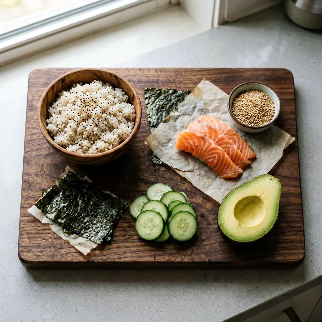 Запечённый с лососем и зелёным луком — шаг 1