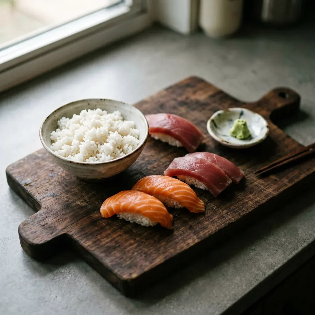 Нигири с угрём и соусом унаги — шаг 1