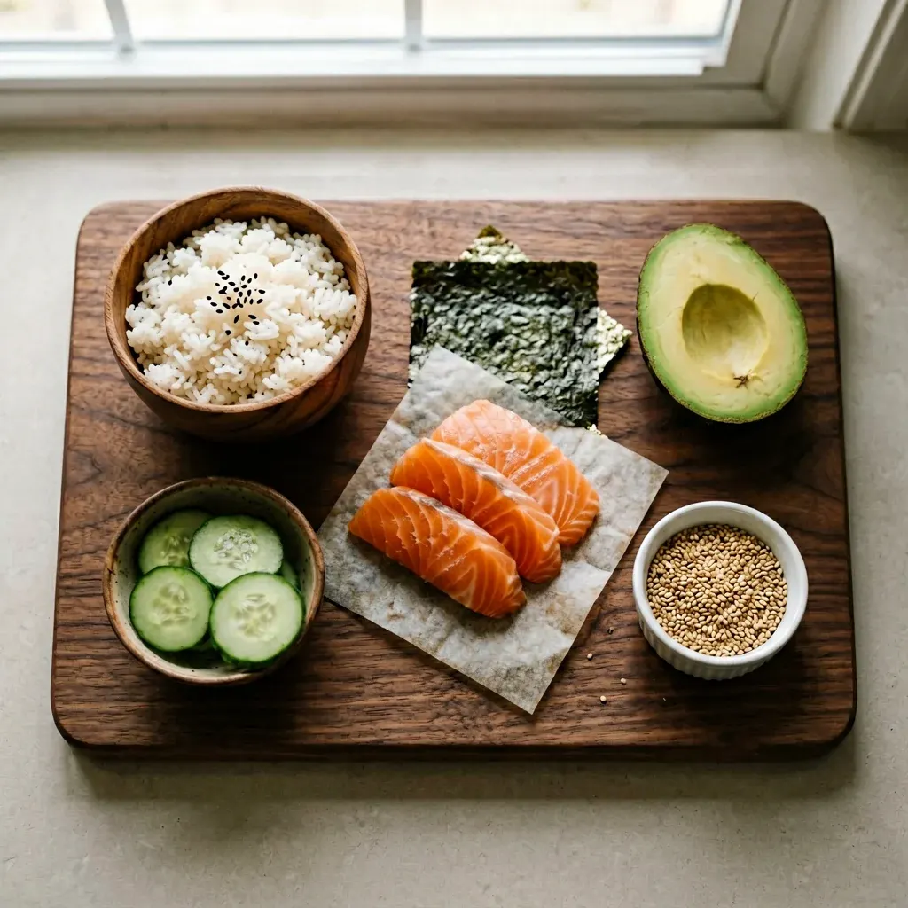 Ролл с говяжьим стейком и васаби-сметаной — шаг 1