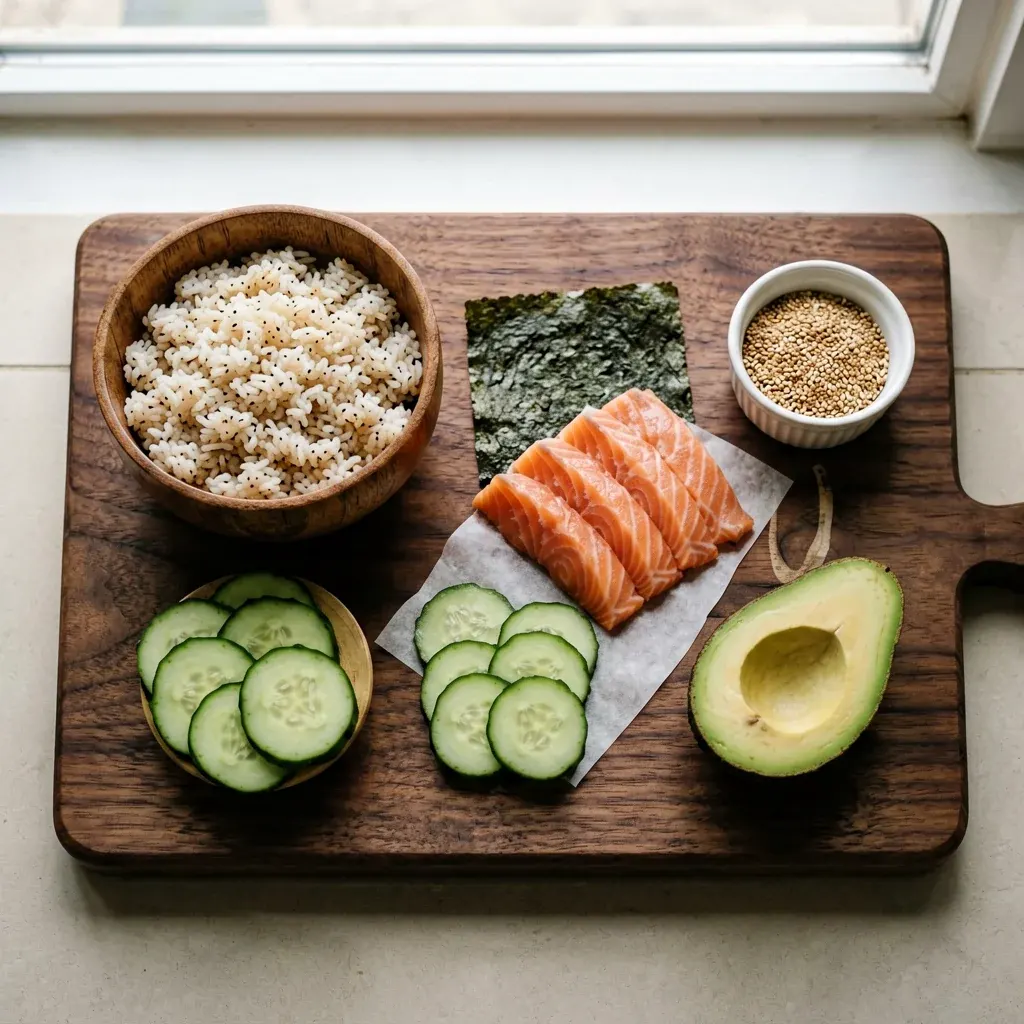 Калифорния с тигровой креветкой — шаг 1