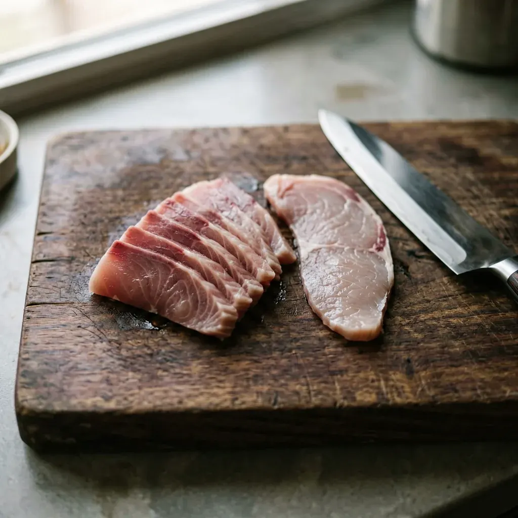 Сашими из морского окуня хира-дзукури — шаг 2