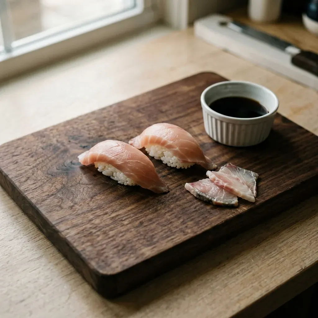 Нигири с тигровой креветкой — шаг 2