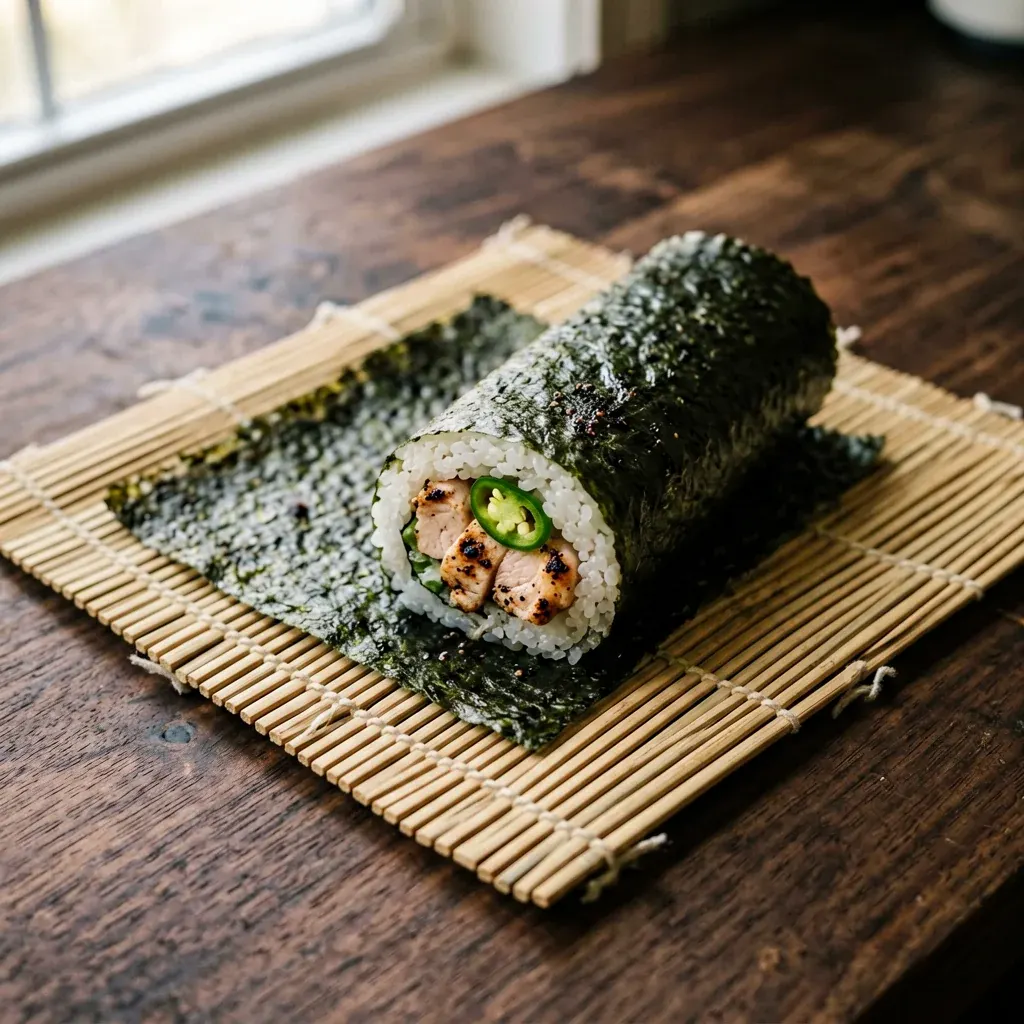 Острый ролл с курицей и халапеньо — шаг 2