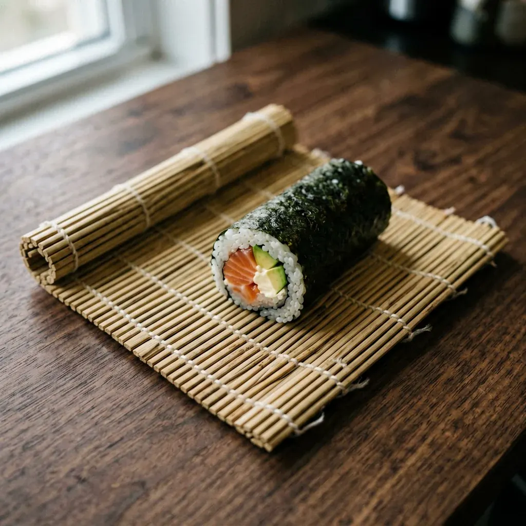 Веганский ролл с грибами и спаржей — шаг 2