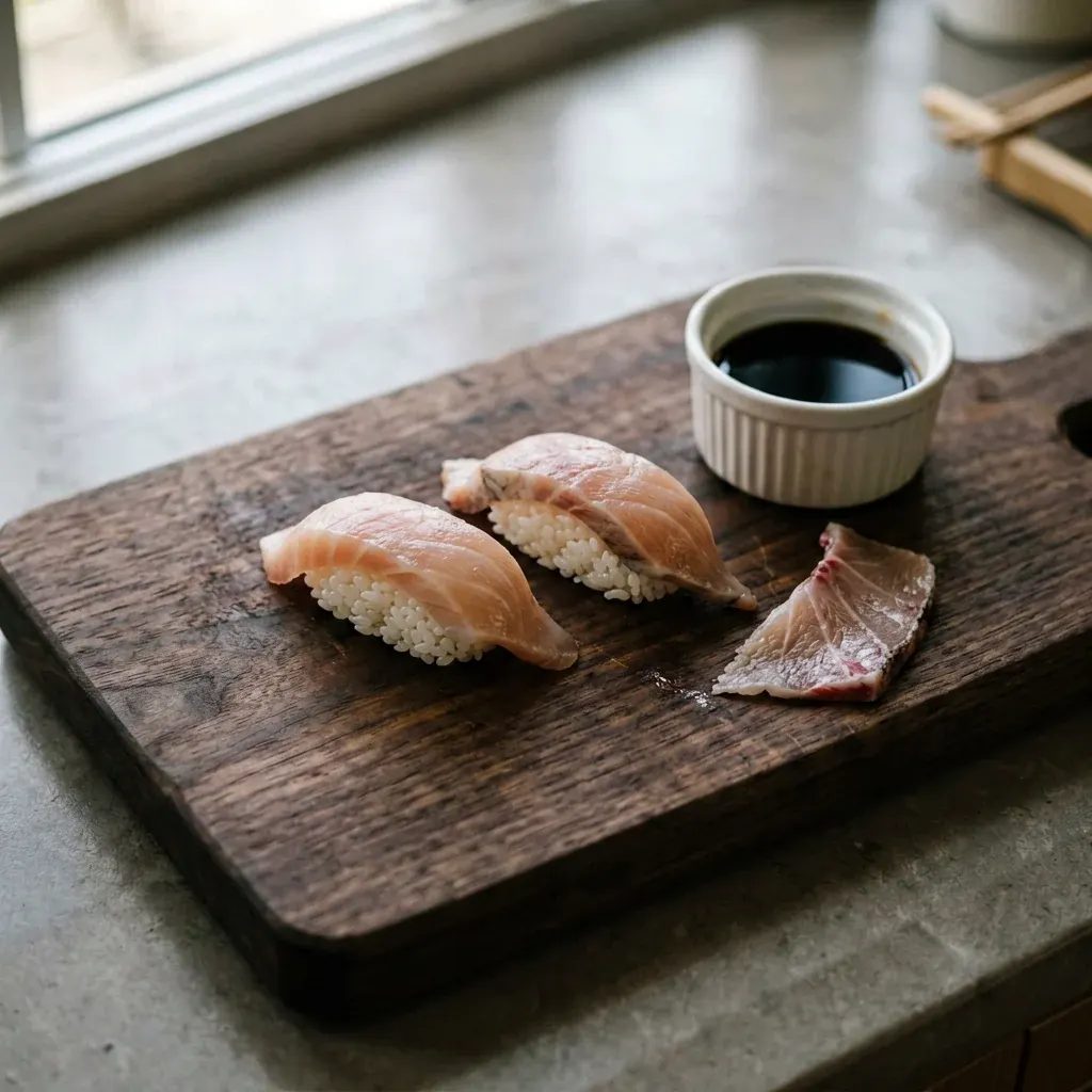 Нигири с белым окунем — шаг 2