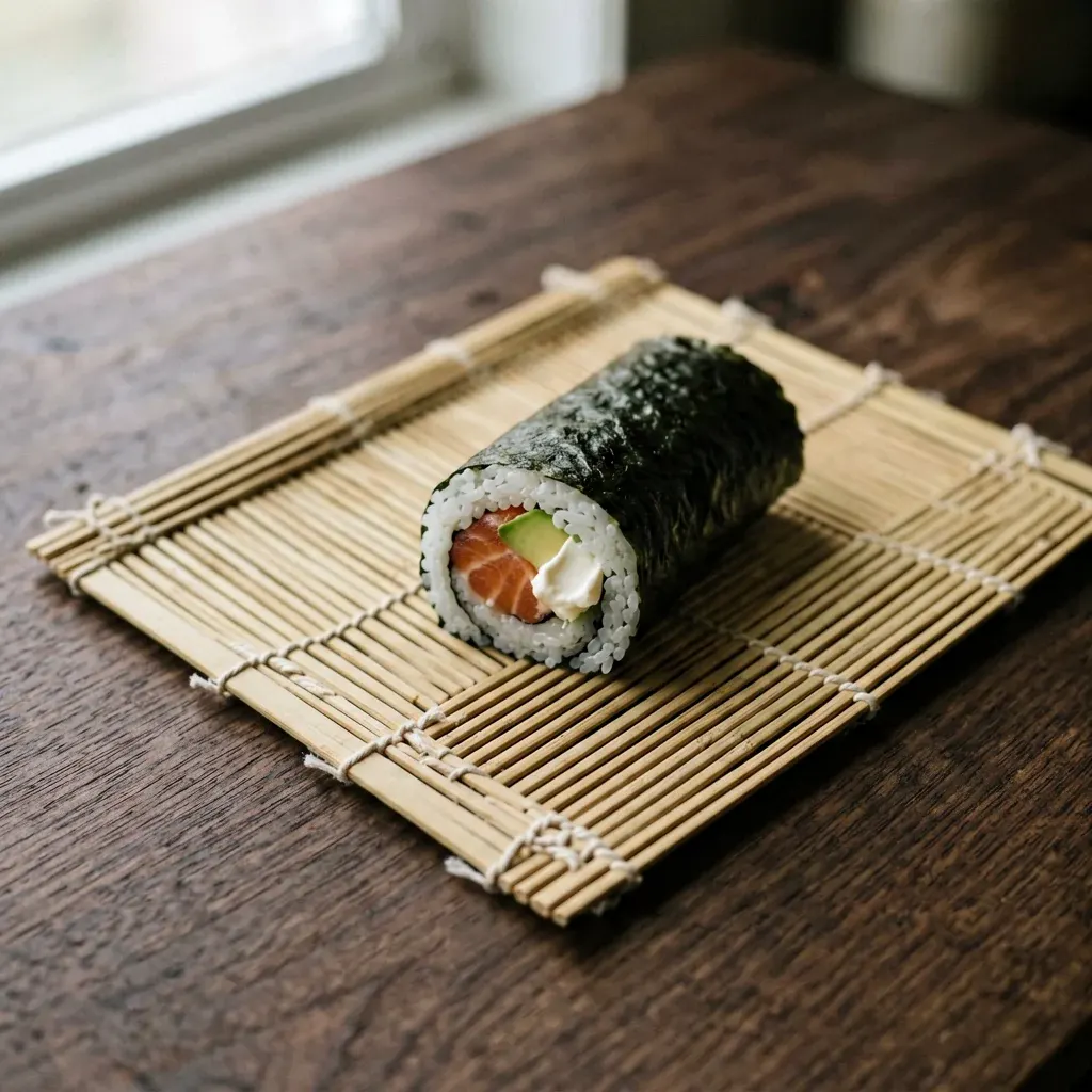 Ролл с гребешком и икрой летучей рыбы — шаг 2