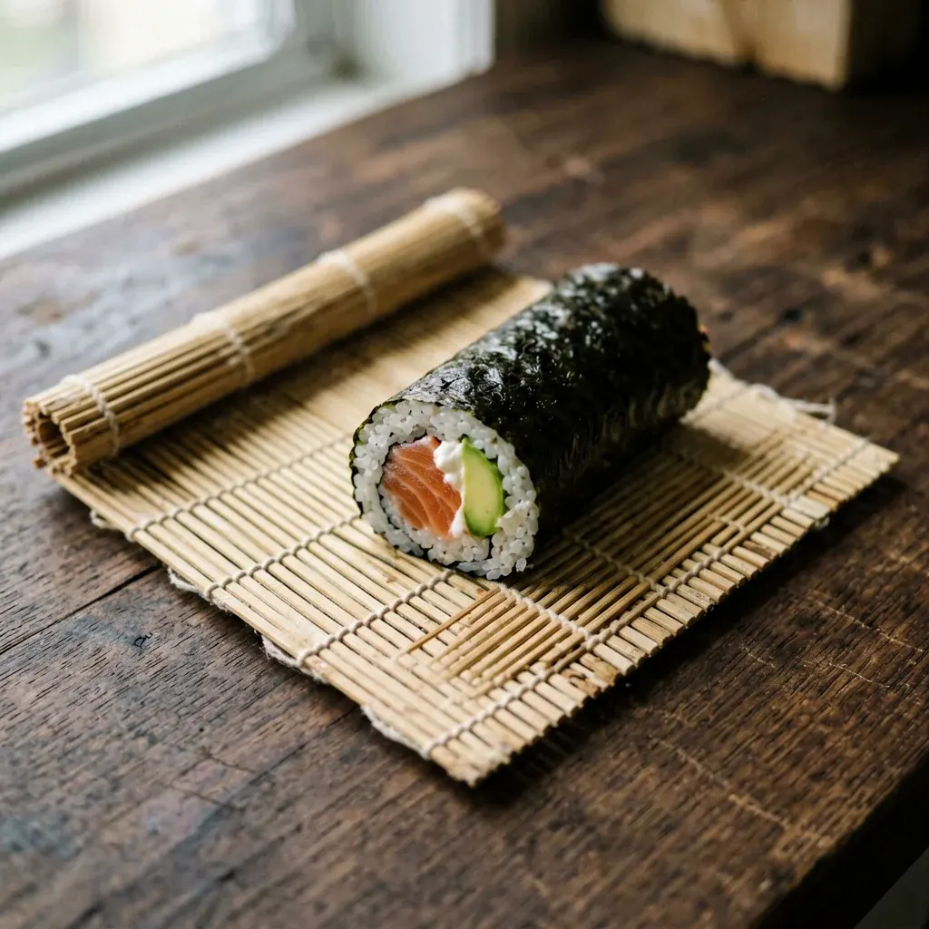 Ролл с лососем и юдзу-соусом — шаг 2