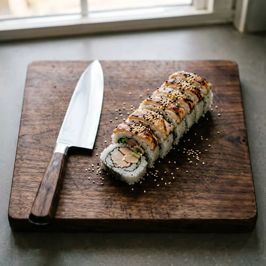 Острый ролл с курицей и халапеньо — шаг 3