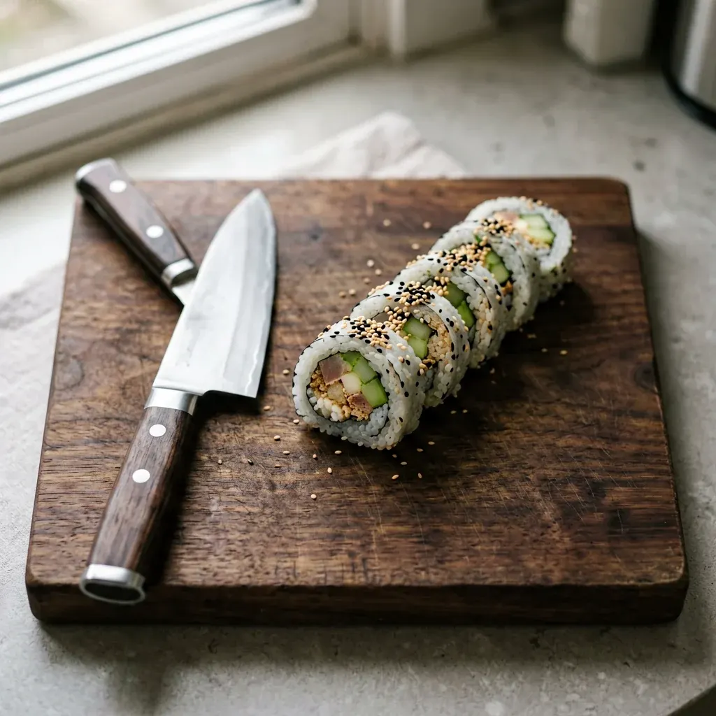 Канада с угрём и огурцом — шаг 3