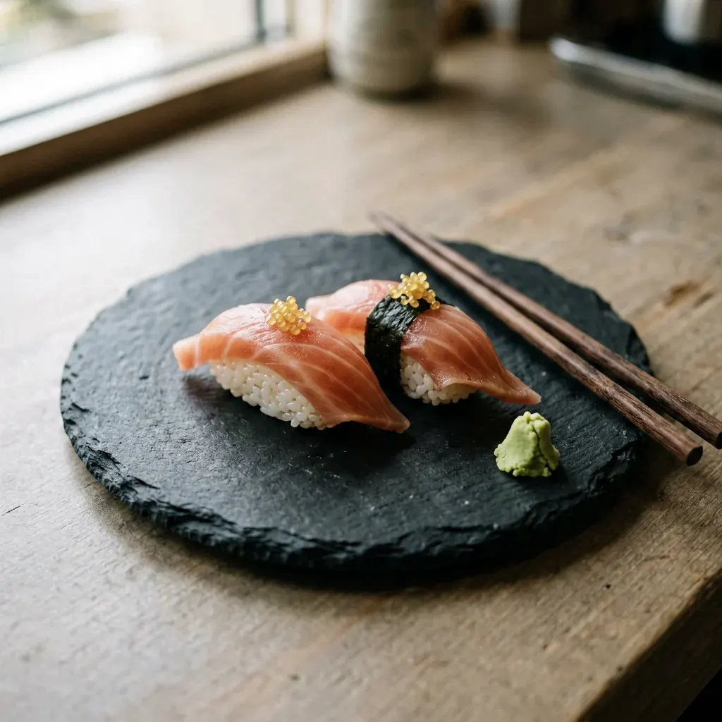 Нигири со спайси-лососем гункан — шаг 3