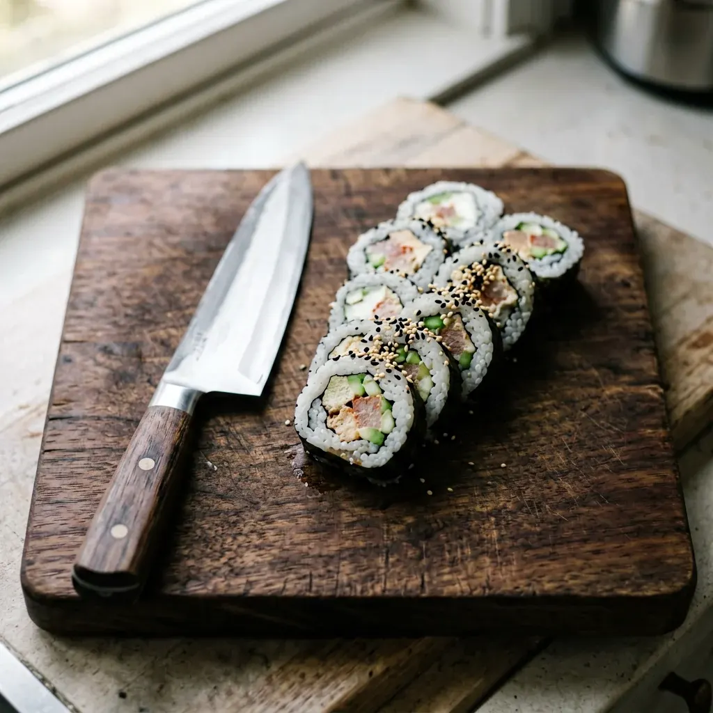 Тэмаки с угрём и огурцом — шаг 3