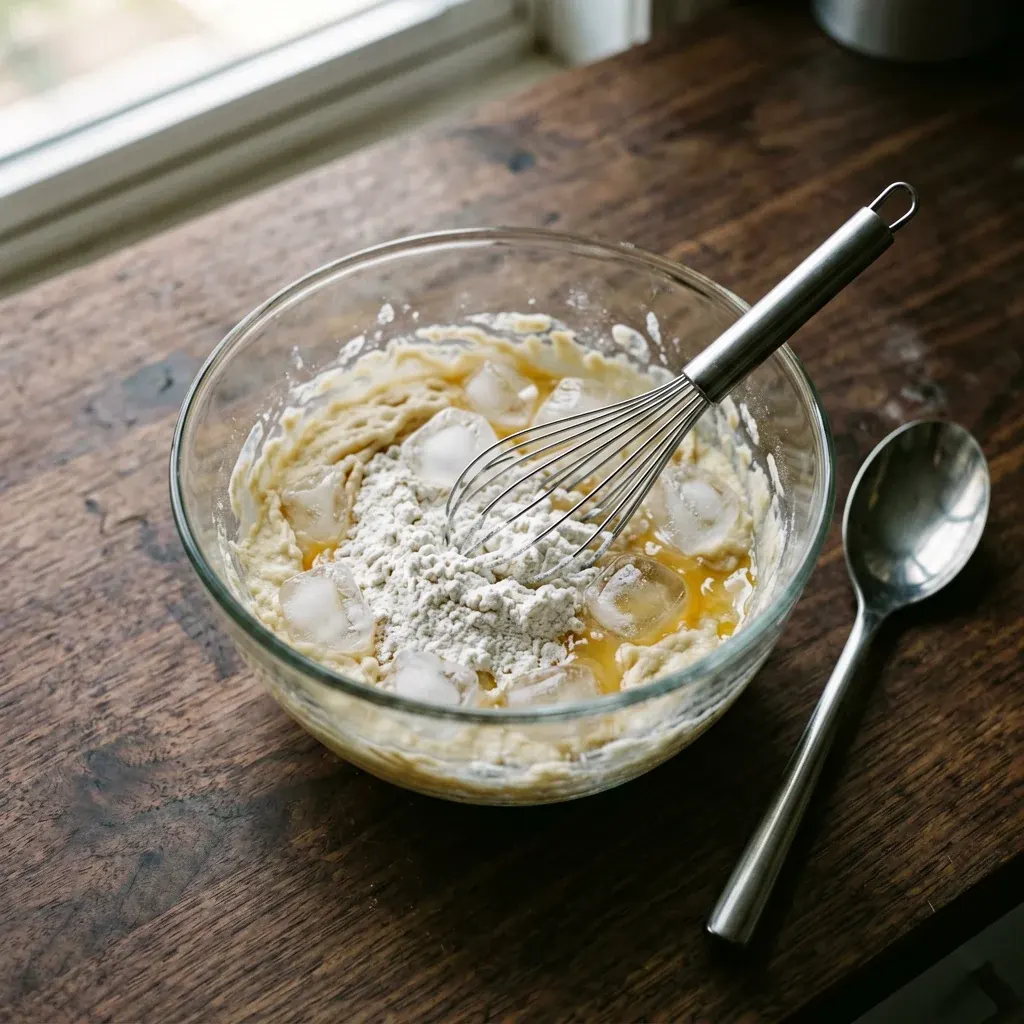 Темпура-ролл с лососем и манго — шаг 4