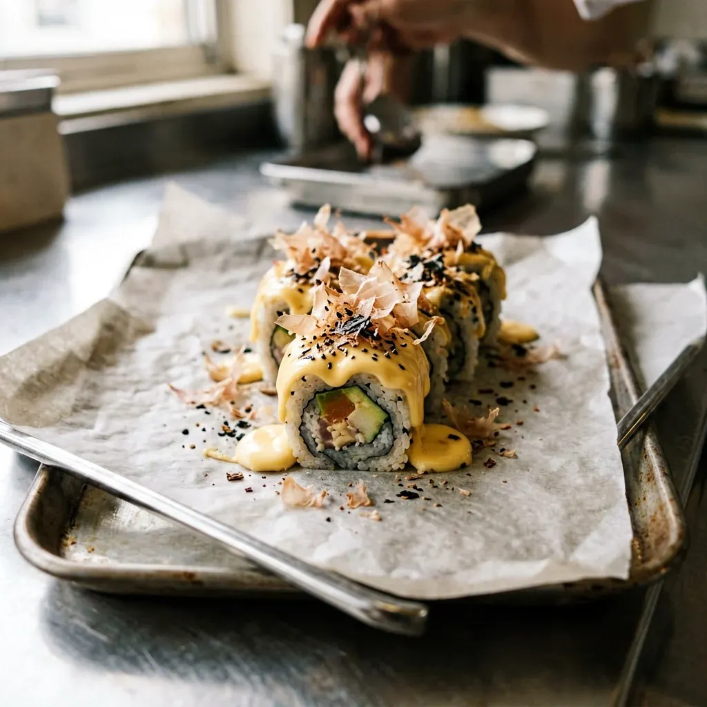 Запечённый с угрём и манго — шаг 4