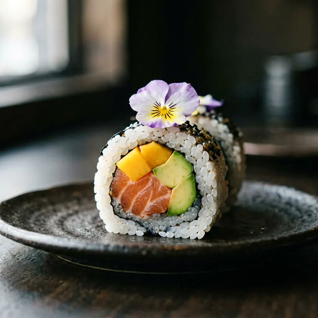 Ролл с лососем и трюфельным соусом — шаг 5