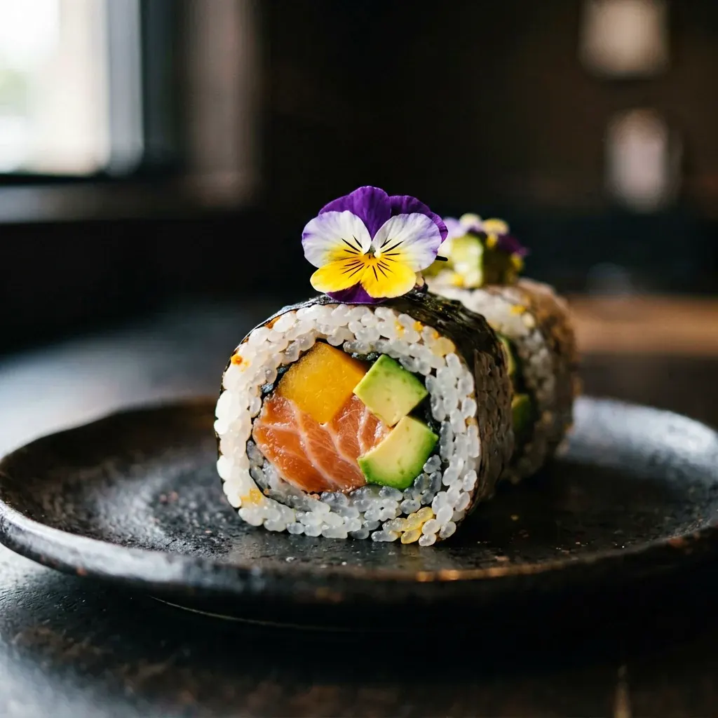 Ролл с гребешком и икрой летучей рыбы — шаг 5